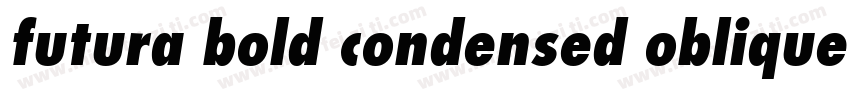 futura bold condensed oblique字体转换